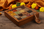 Wooden Spicebox 16 Compartments & Spoon Return Gifts at TheReturnGifts.com: One Big Box for All Your Masalas