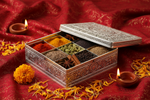 German Silver Square Spicebox Return Gifts at TheReturnGifts.com: Stylish Masala Organiser with a Festive Shine