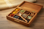 Wooden Spicebox 12 Compartments & Spoon Return Gifts at TheReturnGifts.com: Maximum Organisation in One Elegant Box