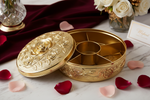 Gold Floral Round Spice Box Return Gifts at TheReturnGifts.com: Royal Design for Everyday Kitchen Use