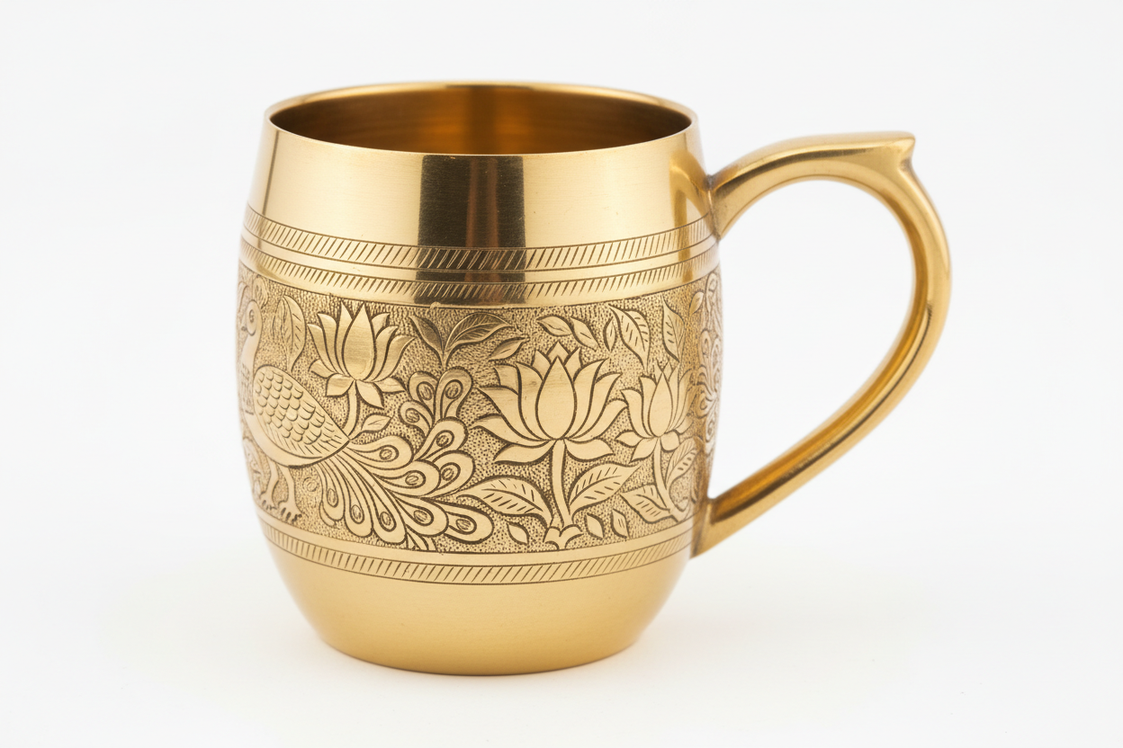 Brass Mug with Handle Return Gifts at TheReturnGifts.com: Traditional Metal in a Modern, Everyday Shape