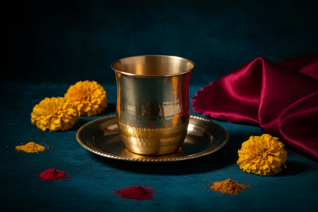 Brass Big Dabara Set Return Gifts at TheReturnGifts.com: Grand Size, Rich Look and Truly Memorable
