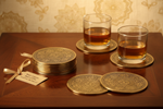 Brass Coaster Return Gifts at TheReturnGifts.com: Small Size, Big Elegance on Every Table