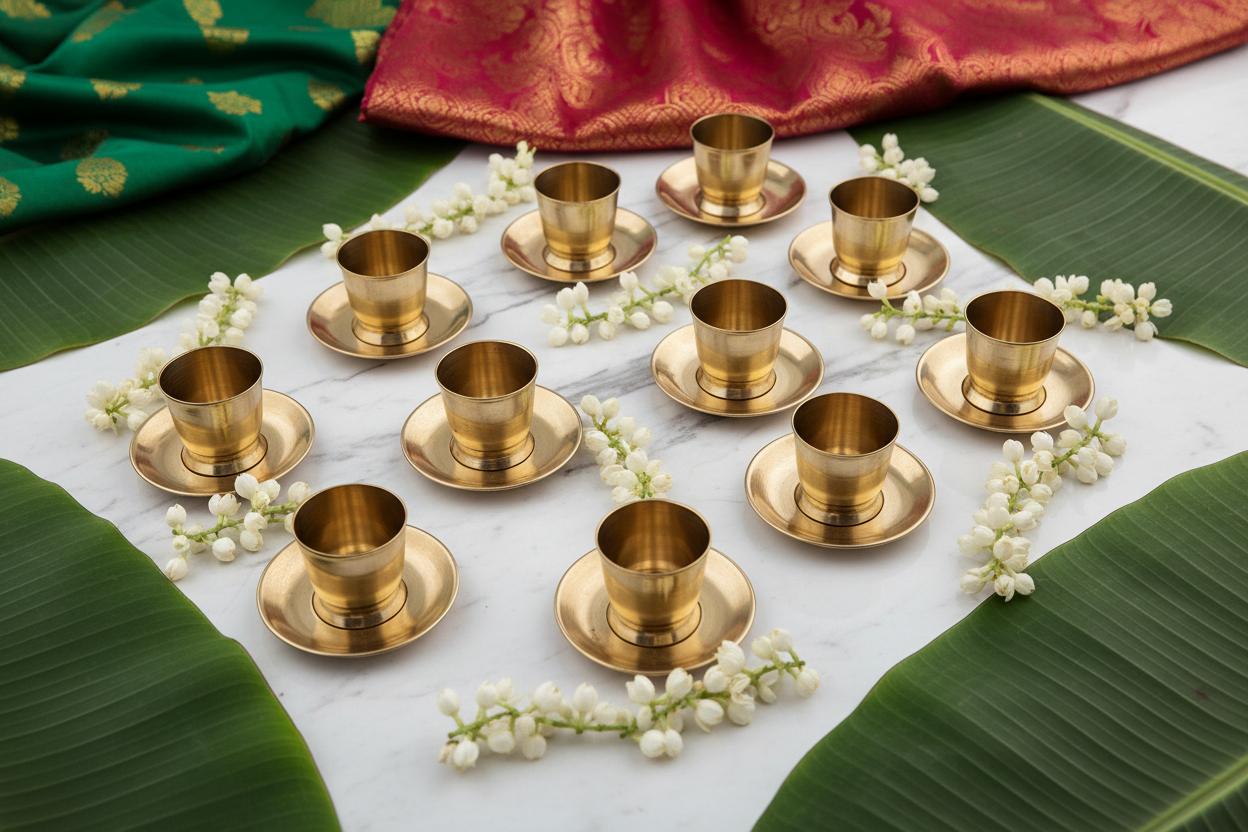 Brass Mini Dabara Set Return Gifts at TheReturnGifts.com: Small Size, Big South Indian Charm