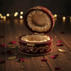 Maroon Antique Round Jewellery Box Return Gifts at TheReturnGifts.com: Royal Look, Compact Size, Everyday Use