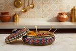 Meenakari Spice Box: Traditional Masala Dabba for Elegant Indian Kitchens & Return Gifts