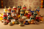 Mini Decorative Jars as Premium Return Gifts for Sweets, Dry Fruits and Candles