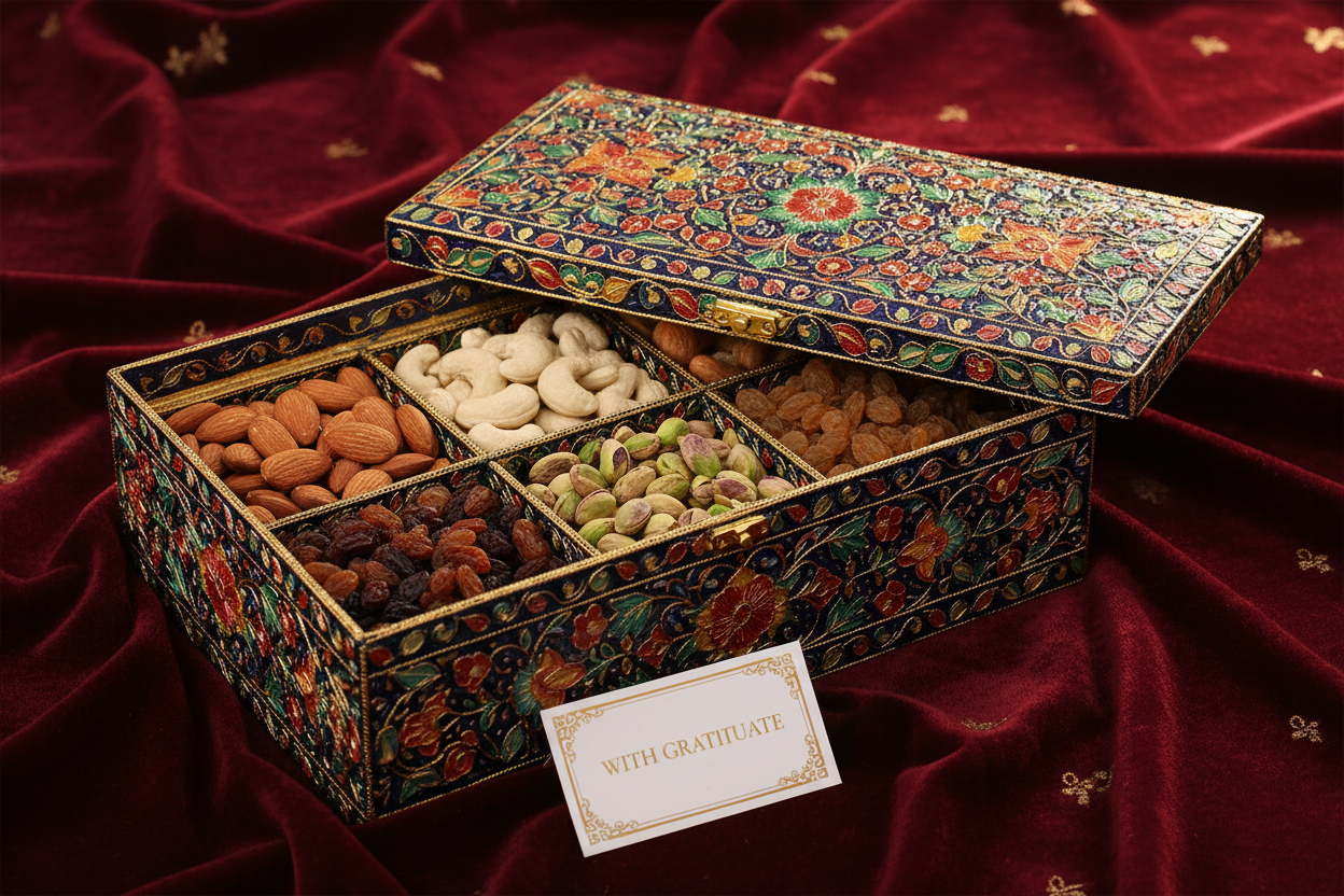 Rectangular Meenakari Dry Fruit Box Return Gifts at TheReturnGifts.com: Royal Look, Everyday Use