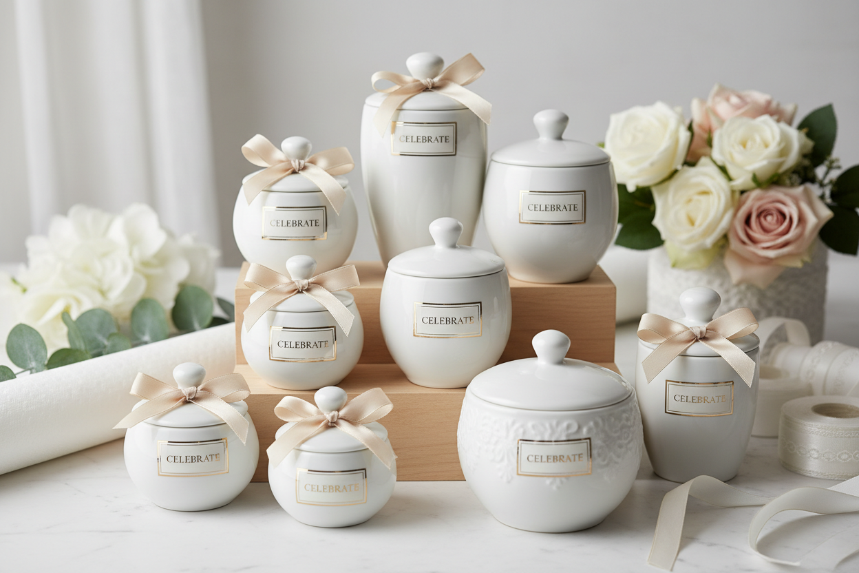 White Jars Return Gifts at TheReturnGifts.com: Elegant, Versatile Favors for Every Celebration