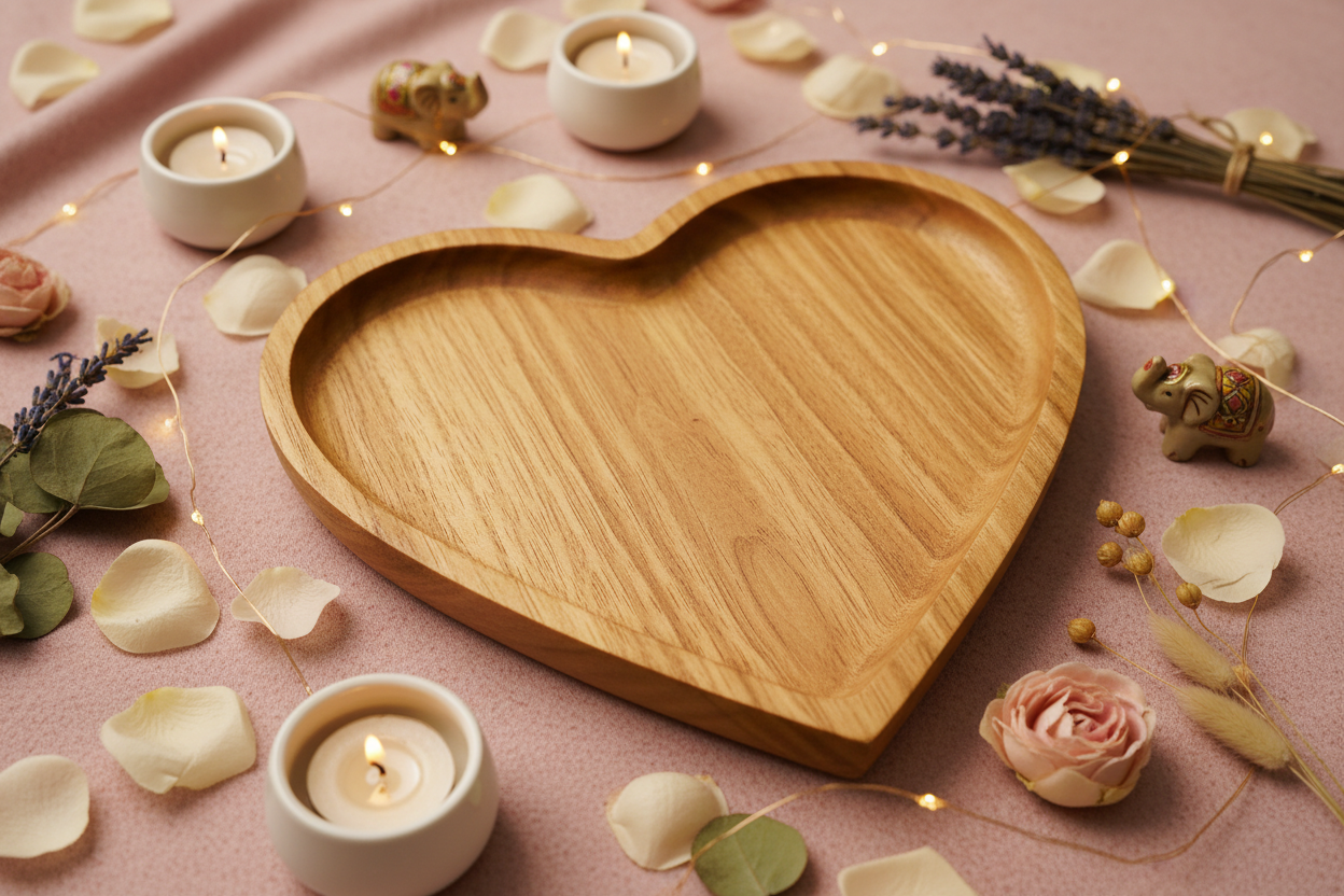 Wooden Heart‑Shape Tray Return Gifts at TheReturnGifts.com: Romantic, Reusable and Perfect for Every Celebration