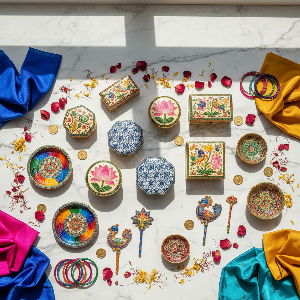 Meenakari Box & Decor Return Gifts: Colourful Favors For Traditional Functions