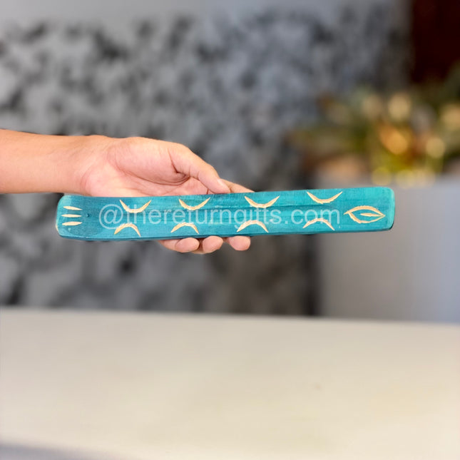 Printed Wooden Incense Holder | Decorative Agarbatti Stand & Return Gift