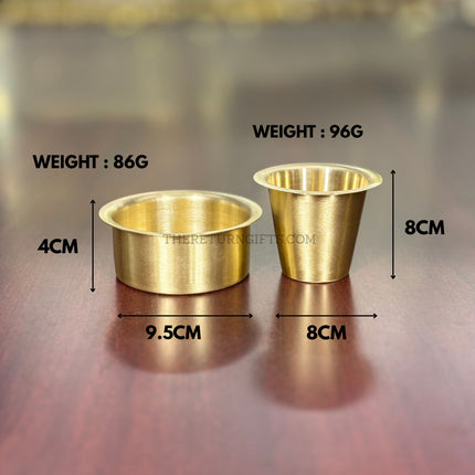 Brass Dabara Set Big | TRG0080 | Large Brass Dabara-Tumbler Filter Coffee Set Under ₹500 | Coffee Serving Set & Wedding / Housewarming Gift