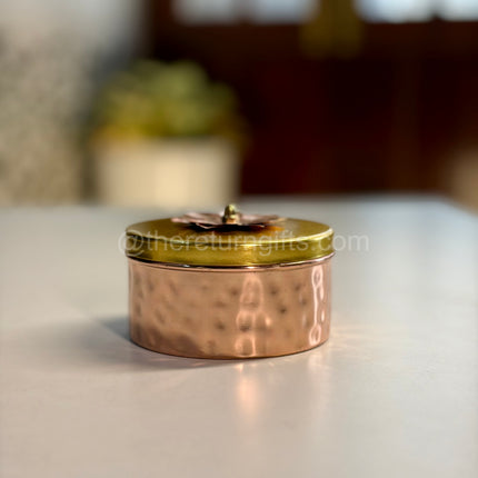 4" Decorative Flat Jar | TRG0022 | 4" Round Storage Jar with Lid Under ₹100 | Traditional Wedding & Festive Return Gift Box
