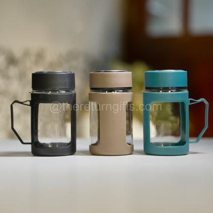 Travel Glass Mug with Lid - 500ml