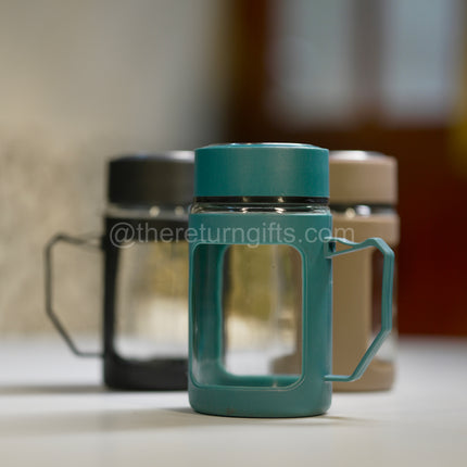 Travel Glass Mug with Lid - 500ml