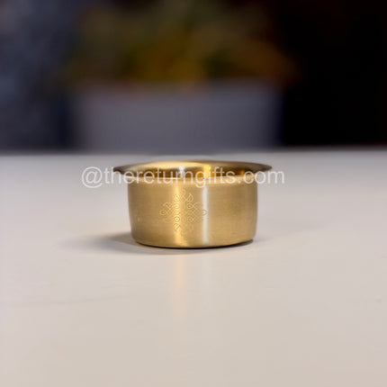 Set of 2 Brass Coffee Dabara's in Velvet Box | Premium Return Gift