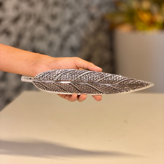 Leaf Shape Metal Incense Holder | Decorative Agarbatti Stand & Return Gift