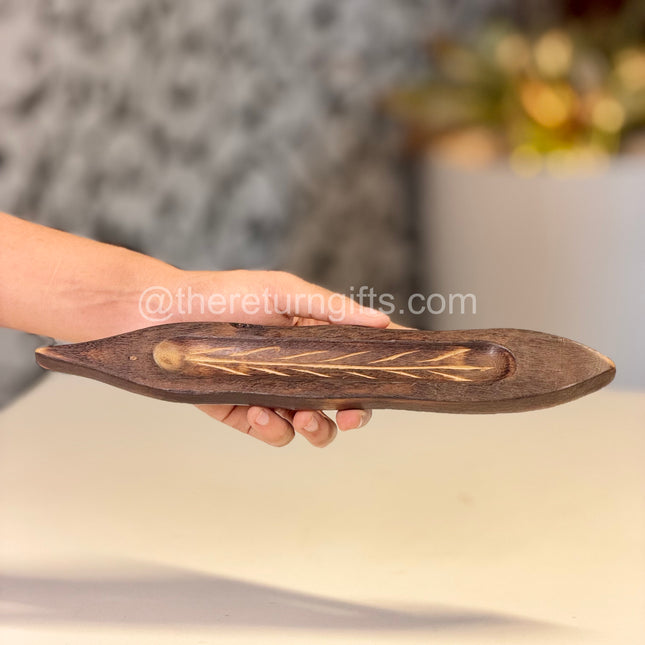Wooden Incense Holder | Traditional Agarbatti Stand & Pooja Gift