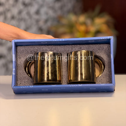 Gold Ceramic Cup Set | Elegant Tea & Coffee Cups for Gifting
