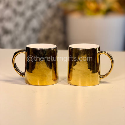 Gold Ceramic Cup Set | Elegant Tea & Coffee Cups for Gifting