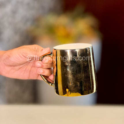 Gold Ceramic Cup Set | Elegant Tea & Coffee Cups for Gifting