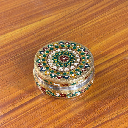 4 INCH MEENAKARI TIFFIN BOX (10 pieces)
