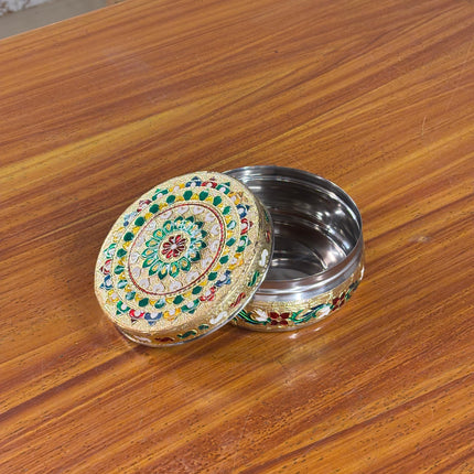 4 INCH MEENAKARI TIFFIN BOX (10 pieces)