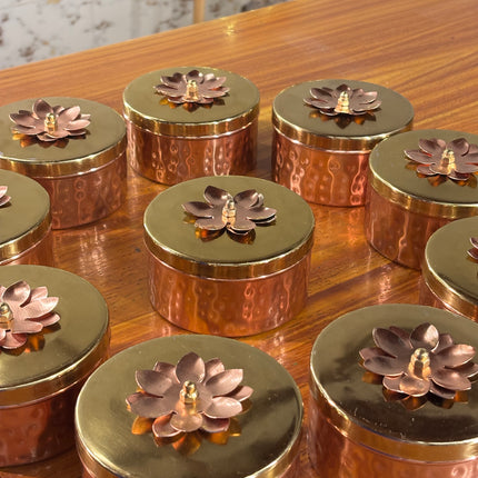 4 INCH ROUND BRASS JAR (10 pieces)