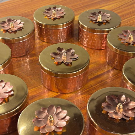 4 INCH ROUND BRASS JAR (10 pieces)