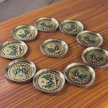 MEENAKARI PLATE (10 pieces)