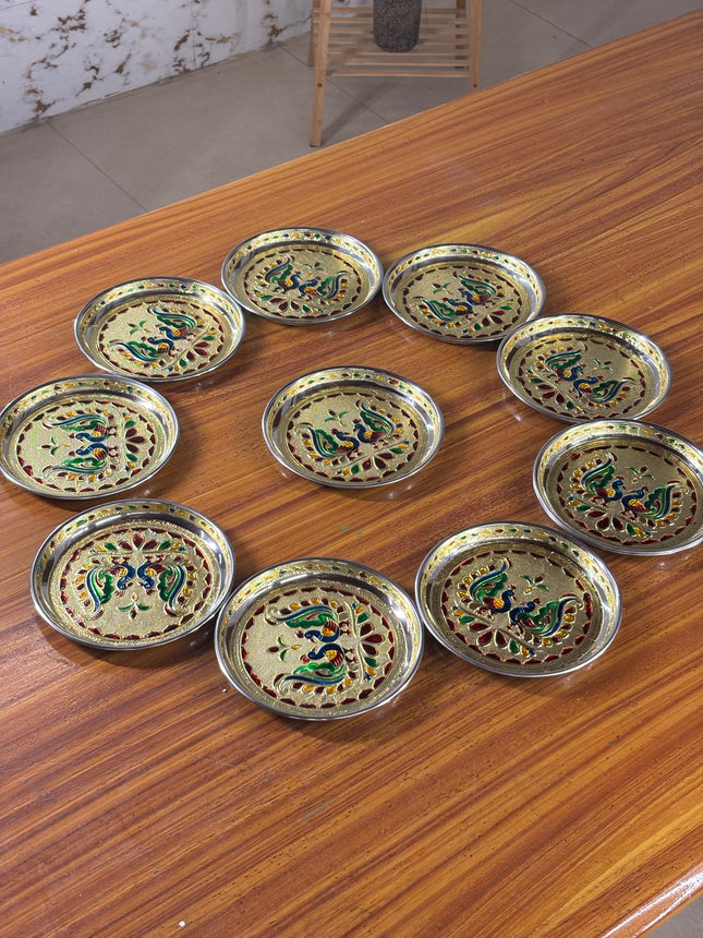 MEENAKARI PLATE (10 pieces)