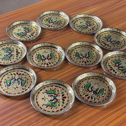 MEENAKARI PLATE (10 pieces)