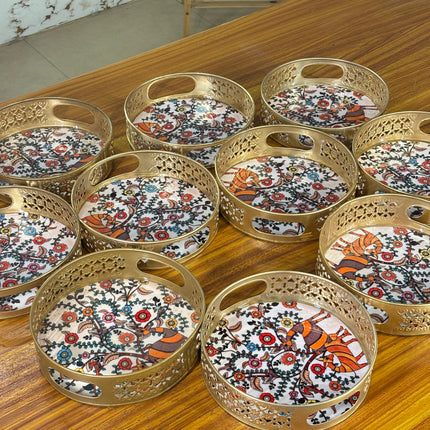 Design Decorative Round Tray (10 pieces)