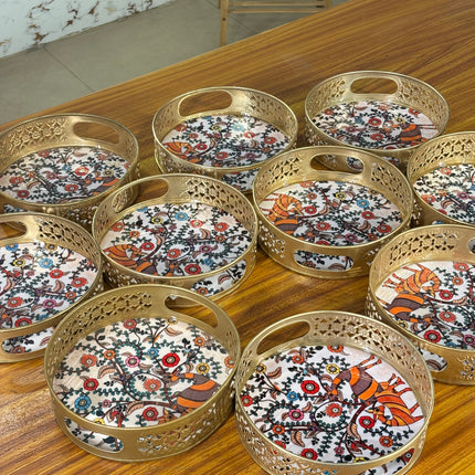 Design Decorative Round Tray (10 pieces)