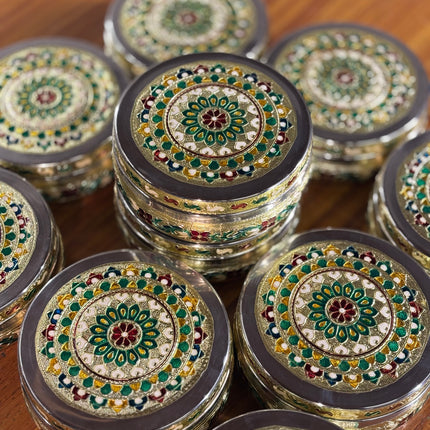 6 INCH MEENAKARI TIFFIN BOX(10 pieces)