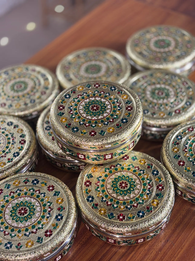 8 INCH MEENAKARI TIFFIN BOX (10 pieces)