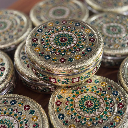 8 INCH MEENAKARI TIFFIN BOX (10 pieces)