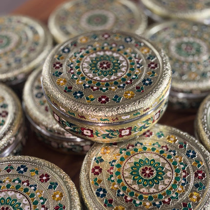 8 INCH MEENAKARI TIFFIN BOX (10 pieces)