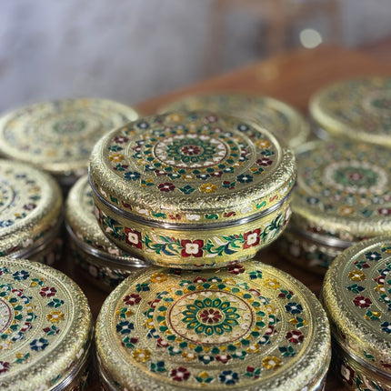 8 INCH MEENAKARI TIFFIN BOX (10 pieces)