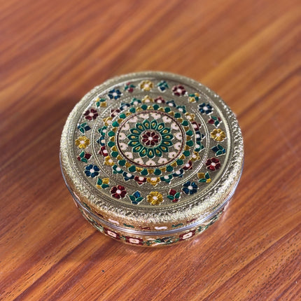 8 INCH MEENAKARI TIFFIN BOX (10 pieces)