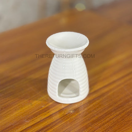 Ceramic Burner | TRG0135 | White Ceramic Aroma Oil Burner & Tealight Diffuser for Home Fragrance Under ₹200 | Elegant Aromatherapy Return Gift for Weddings, Baby Showers & Housewarming