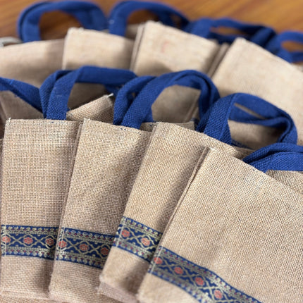 Blue Handle Jute Bag (10 pieces)