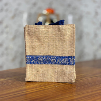 Blue Handle Jute Bag (10 pieces)
