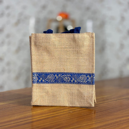 Blue Handle Jute Bag (10 pieces)