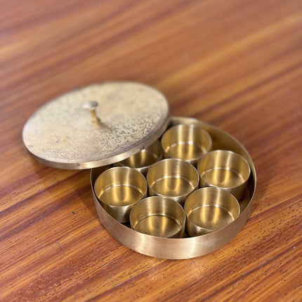 6 Inch Brass Spice Box (10 pieces)