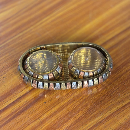 Brass bowl with dual compartments - traditional Indian wedding return gift