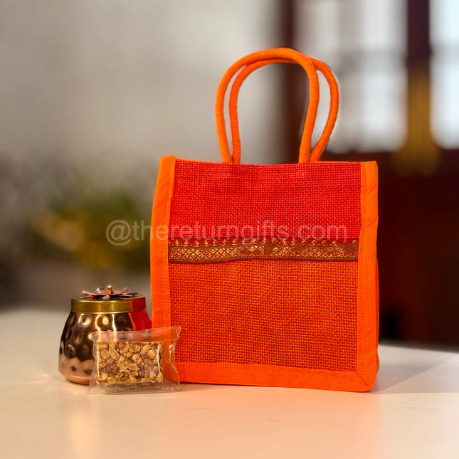 Decorative Cone + Peanut Chikki + Jute Bag