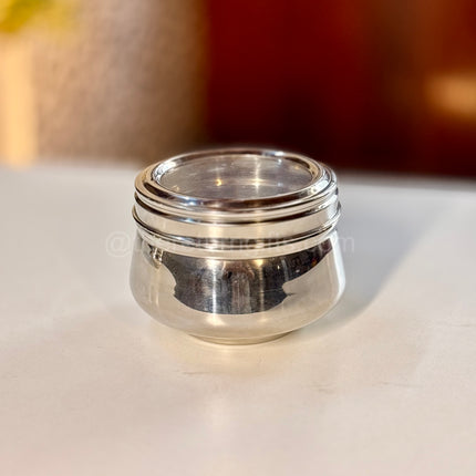 Stainless Steel Box with Transparent Lid + Jute Bag