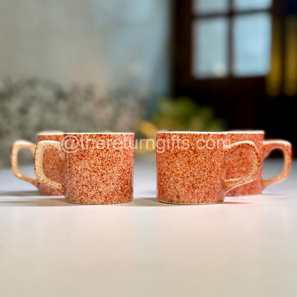 Ceramic Cup Set and Melamine Tray
